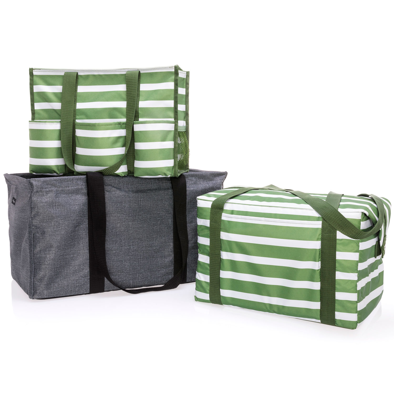 Thirty-One DELUXE UTILITY Tote ~NIP~ Summer Stripes